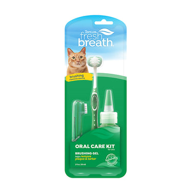 TropiClean Fresh Breath Oral Care Cat Toothbrush Kit